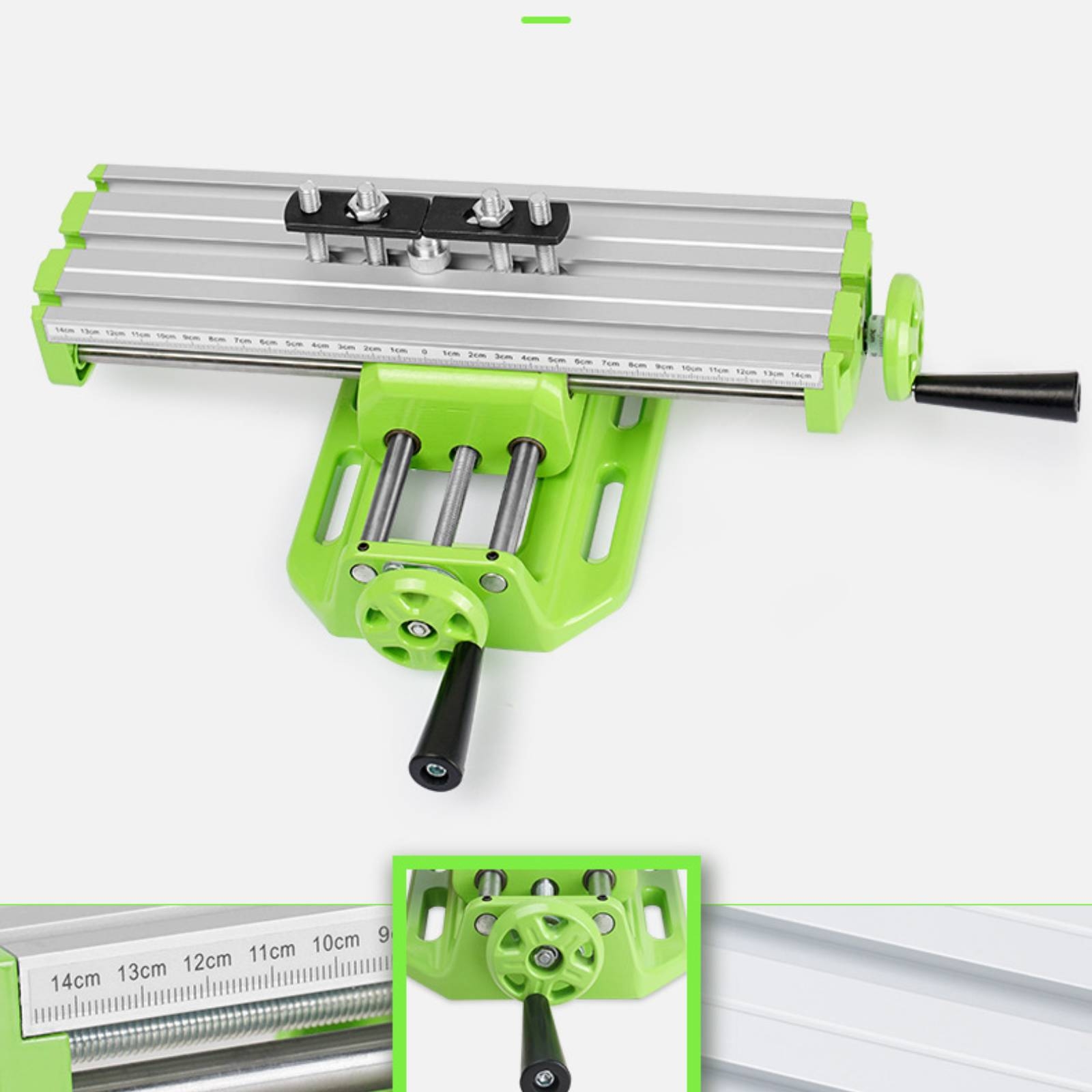 Drill Press Bench - Cross Slide Worktable Longitudinal Grooves Drill