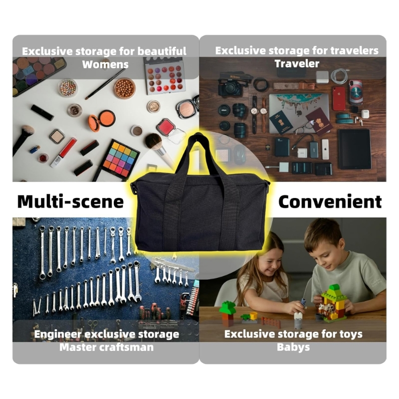Tools Use In Workshop - Sturdy Fabric Tool Bag Wide Opening