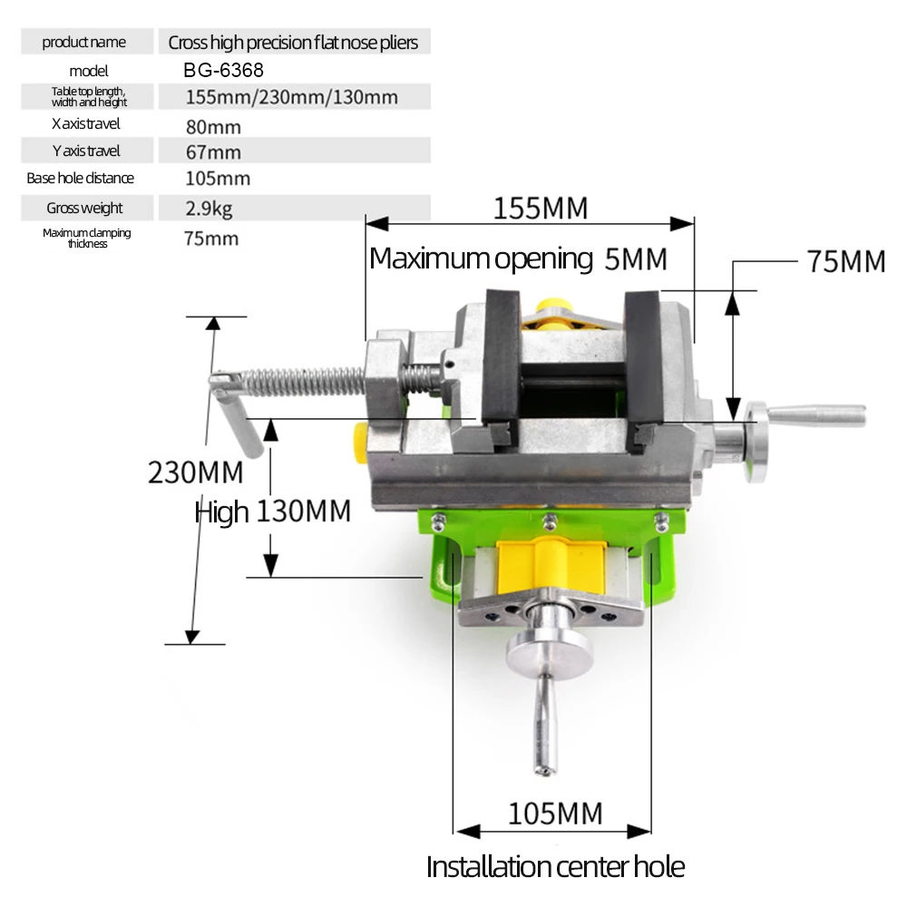 Allsome BG-6368 3-inch Cross-S - Drill Press Bench recension och pris